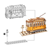 Rolife Build Your Own 3D Wooden Assembly Puzzle Wood Craft Kit Model, Gifts Kids Adults(Tramcar)