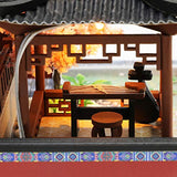 Flever Wooden DIY Dollhouse Kit, 1:24 Scale Miniature with Furniture, Dust Proof Cover and Music Movement, Creative Craft Gift with Chinese Style for Lovers and Friends (Eternal Love)