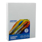 FIXSMITH Canvas Panels 12 Pack - 8x10 Inch Painting Canvas Panel Boards - Super Value Pack - Artist Canvas Board for Painting.