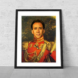 Nicolas Cage Poster - Funny Celebrity Art - Faux Oil Painting Print - Novelty Pop Culture Artwork Gift