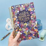 bloom daily planners Bound to-Do List Book - UNDATED Daily Planning System Tear Off Calendar Pages - 6" x 8.25" - Floral Dots
