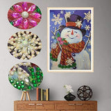 Diamond Painting DIY 5D Special Shape Rhinestones, ABEUTY Snowman with a Hat Christmas, Partial Drill Crystal Diamond Art Kits