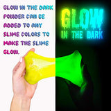 DIY Slime Kit for Girls Boys - Ultimate Glow in the Dark Glitter Slime Making Kit Arts Crafts - Slime Kits Supplies include Big Foam Beads Balls, 18 Mystery Box Containers filled Crystal Powder Slime