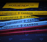 L'Aquarelle 23 x 31 cm 20 Sheets 300 g Canson Héritage 4-Sided Glued Tea Towel Block, White