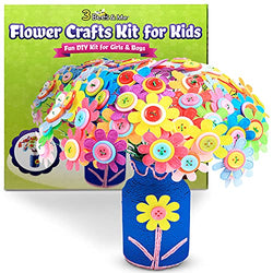 3 Bees & Me Flower Crafts Activity Kit for Kids | Fun DIY Arts Project for Girls and Boys | Perfect Birthday, Thanksgiving and Christmas Gift Idea for Children and Tweens Ages 4-12 Years Old and Up