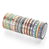 Agutape 48 Rolls Washi Tape Set,Foil Gold Skinny Decorative Masking Washi Tape,3MM Wide DIY Masking Tape