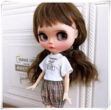 leoglint Blythe Doll Clothes, Dress Clothing for Blythe Doll 30 cm 1/6 Bjd Dolls Azone ICY Licca Doll (Light Orange Shorts + Shirt)