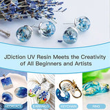 JDiction UV Resin, Upgrade 200g Low Viscosity Hard Thin UV Resin with Super Crystal Clear Resin Kit for Jewelry, Casting, Coating and DIY Craft