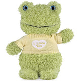 GAGAKU Cute Plush 11'' Stuffed Frog Animal Toy for Girls Boy Kids Small Washable Soft Frog Plushies Baby Doll with Removable Sweater and Gift Bag