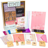 STMT Social Stationery by Horizon Group USA, 6 Wooden Stamps, Stamp Pad, Cards, Envelopes, Brush Markers, Hand Lettering, Bullet Journaling, Scrapbooking