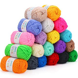 SOLEDI 20 Acrylic Yarn Skeins Crochet Project 1030 Yards (1.76oz) Colorful Bonbons Yarn for All Knitting, Crochet and Craft Projects Beginner