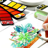 Watercolor Paint Set,Foldable Travel Portable Mini Watercolor Paint Set with Water Brush for Artist,Kids & Adults Field Sketch Outdoor Painting 42 Colors