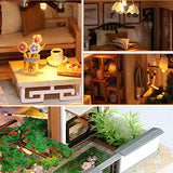 WYD-Miniature Wooden DIY Doll House Kit Guzhen Creative Doll House Mini Furniture Kit with Dust Cover Music Movement Suitable for Creative Gifts for Lovers and Friends