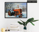 Reofrey 5D Diamond Painting Kit Snow Tractor Full Drill for Adults, Car Paint with Diamonds Art Winter Rhinestone Cross Stitch Craft Decor for Home Decoration(30x40 cm/ 12x16 inch)