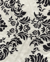 Dior Flocked Damask Ivory Taffeta Fabric By the Yard