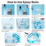 Epoxy Resin Crystal Clear Kit 32 Oz Resin and Hardener Non Toxic Casting Resin Kit for Beginners Coating Arts Crafts DIY Jewelry Making River Tables