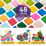 Hethrone Polymer Clay Magic Clay for Kids Modeling Clay Oven Bake Creative Art DIY Crafts 48 Colors