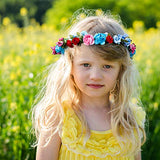 Golray 8pcs Flower Crowns Making Kit Creativity Art Craft Kit DIY Garden Outdoor Activities Jewelry Making Kit for Kids Age 4 5 6 7 8 12 Art Craft Gift for Girls Create Hair Accessories