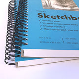 Premium Mixed Media Sketchbook For Drawing, Sketching | 9x12 Inch Thick Paper | Tear & Bleed Resistant | Side Spiral Bound | Perfect For Graphite, Colored Pencils | Value Pack 2-pack 400 Pages