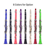 Clarinet,Muslady 17-Key Clarinet,Bb Flat ABS Woodwind Instrument with Carry Case Cleaning Cloth Mini Screwdriver Reed Case 10pcs Reeds