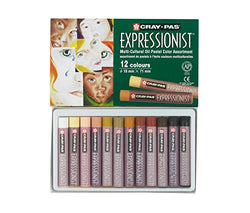 Sakura XLP12(SA) 12-Piece Cray-Pas Expressionist Multi Cultural Oil Pastel Set