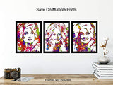 Dolly Parton Posters - Dolly Parton Gifts Set Gift for Dollywood, Country Music Fans, Women - Modern Art Andy Warhol Style Picture Prints - Dolly Parton Wall Art Decor - 8x10 Unframed