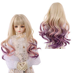 AIDOLLA 1/3 BJD Doll Wig Girls Gift Temperature Synthetic Fiber Long Curly Synthetic Hair