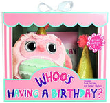 Whooo's Having a Birthday Gift Set for Girls- Book, Owl, and Keepsake Hat with Changeable Stickers for Years 1-9. Perfect First Birthday and Toddler Years 1 2 3 4 5