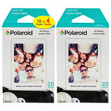 Fujifilm Instax Mini 9 Instant Camera (Ice Blue), 2 x Twin Pack Instant Film (40 Sheets), Camera Case, Photo Album, Square Photo Frames & Accessory Bundle 