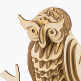 Rolife Build Your Own 3D Wooden Assembly Puzzle Wood Craft Kit Owl Model