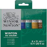 Winsor & Newton Winton Oil Colour Paint Intro Set, Six 21ml Tubes