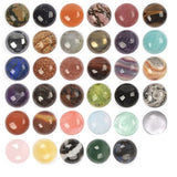 Wholesale Lot 24pcs Multi-Color 14mm Gemstone Round Cab Cabochon for Jewelry Making