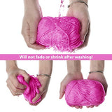 Fuyit 12 Pink Acrylic Yarn Skeins, 1310 Yards Soft Double Knitting Yarn with 2 Crochet Hooks for Beginner Knitting Crochet & Crafts (12 x 50G)