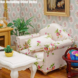 Odoria 1/12 Miniature Armchair Recliner Chair Dollhouse Furniture Accessories, White