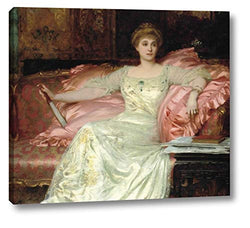 Portrait of Mrs. W. K. D'Arcy by Frank Dicksee - 12" x 14" Gallery Wrap Giclee Canvas Print - Ready to Hang