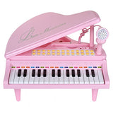 BAOLI 31 Keys Little Pink Piano for Girls with Microphone Electronic Organ Music Keyboard for Kids