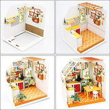 Rolife Miniature Dollhouse Kit, 1:24 Scale DIY Wooden Kitchen Mini House Furniture, Best Gift for Friends Lovers Family, Home Decor