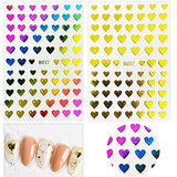 8 Sheets Heart Nail Art Stickers Decals 3D Self-Adhesive Laser Heart Love Nail Designs Accessories Love Heart Nail Charms Supply Valentines Day Nail Art Decoration for Women Girls Nail Decor (Heart)