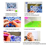 Startcan|5D Diamond Painting Kits for Adults - DIY Diamond Art Kits Moon Painting Round Full Drill, Diamond Dots Arts Craft by Number Kits (11.8x15.8 inch)