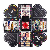 Creative Explosion Gift Photo Box Scrapbooking , DIY Handmade Photo Album Gift Box for Birthday Party and Surprise Box About Love Opend with 14''x14''