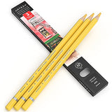 Arteza Professional Watercolor Pencils, Pack of 3, A102 Jasmine Yellow, Water-Soluble Pencils for Coloring, Blending, Layering & Watercolor Techniques