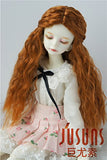 JD119 7-8inch 18-20CM Long curly princess doll wigs 1/4 MSD synthetic mohair BJD wigs Vinyl doll accessories (Carrot)