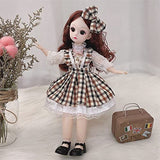 New 11.8 Inch Doll 12 Moveable Joints 1/6 Girls Dress 3D Brown Eyes Toy with Clothes Shoes Kids Toys for Girls Children Gift