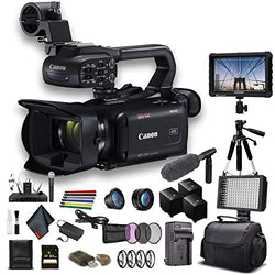 Canon XA40 Professional UHD 4K Camcorder (3666C002) W/ 2 Extra Battery, Soft Padded Bag, 64GB Card, 3 Piece Filter Kit, LED Light, Lenses, 4K Monitor, Sony Mic and More Professional Bundle (Renewed)