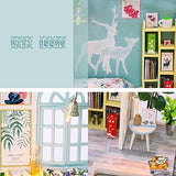 ROOMLIFE DIY Mini Dollhouse Kit Bedroom Set Miniature Green Rooms 1:24 Scale with Furniture Wallpaper Dollhouse Miniature Kit Great Gift for Girl Dollhouse Build Kit for Adults Easy for Starters