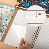 EOOUT Spiral Notebook Ruled Journal, 3 Pack Hardcover Notebook 5.5"x8.3", 80 Sheets Lined Journal, Colorful Floral Pattern for School Office Home Supplies
