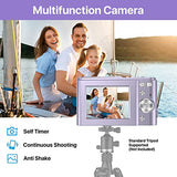 Digital Camera for Kids Girls and Boys - 1080P FHD Digital Camera 36MP LCD Screen Rechargeable Students Compact Camera Kid Camera with 16X Digital Zoom Vlogging Camera for Teens, Kids (Purple)