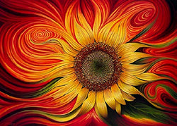 Tofover 5D DIY Diamond Painting, Full Drill Sunflower Paint by Numbers Kits for Adult Diamond Embroidery Paintings Pictures Arts Craft Cross Stitch