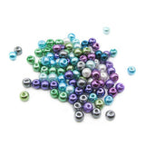 TOAOB 1100pcs 4mm Glass Pearl Beads Round Multi colors Loose Beads for Handmade