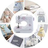 Sewing Machine Household Sewing Machine for Beginners Multi-Function Mini Sewing Machines with Built-in 12 Floral Stitches Hand-held Tailor Device for Kids Children Pet's Cloth